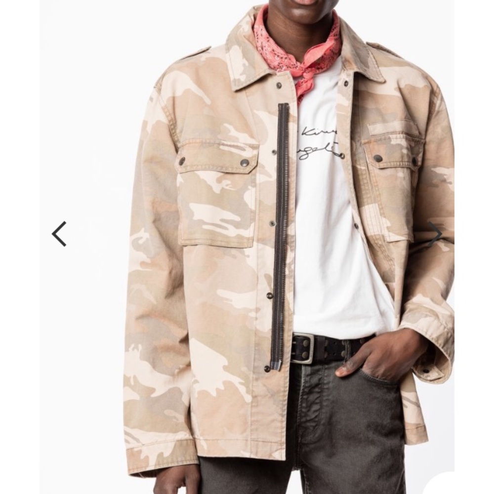 NWT ZADIG & VOLTAIRE BERNE CAMOU JACKET ! - Picture 5 of 7
